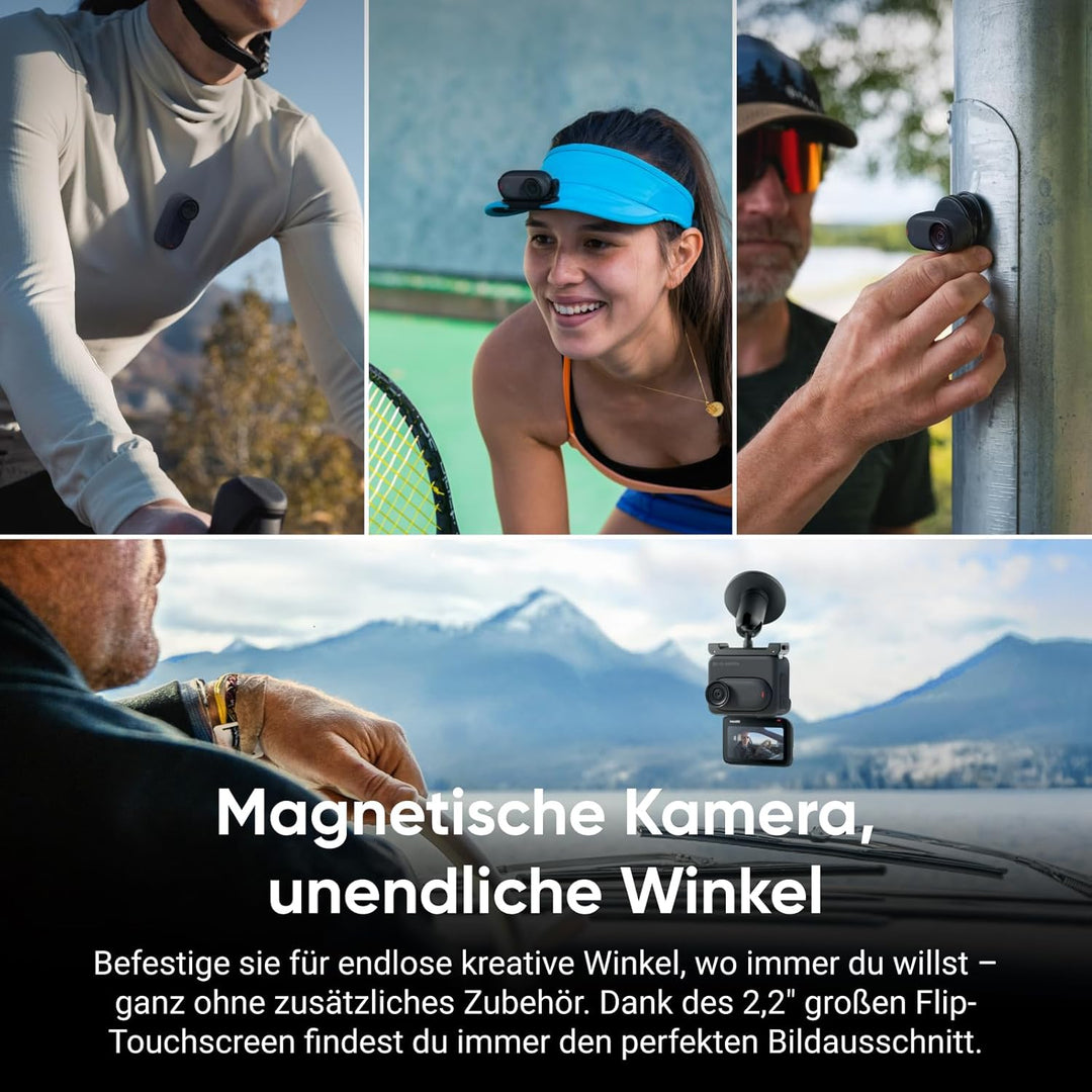 Insta360 GO 3S Fahrrad-POV-Bundle 128 GB Schwarz - Tragbare 4K Mini-Kamera, Freihand-POVs, Überall a