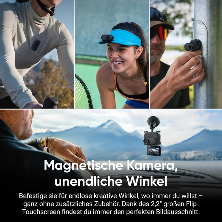 Insta360 GO 3S Fahrrad-POV-Bundle 128 GB Schwarz - Tragbare 4K Mini-Kamera, Freihand-POVs, Überall a