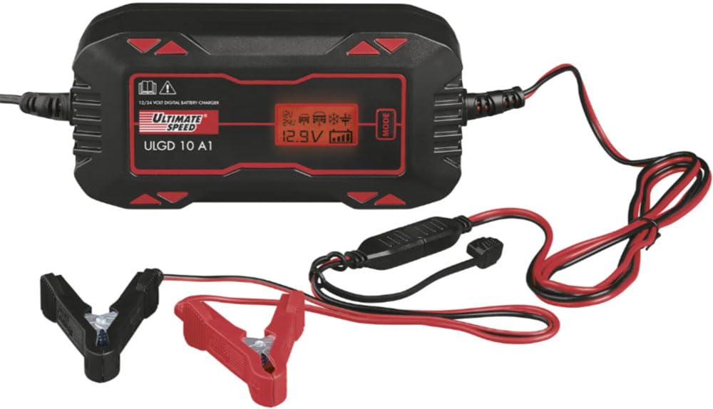 Ultimate Speed® KFZ Ladegerät ULGD 10 A1, 12V oder 24V / 20–300 Ah-Kapazität / 8 Programme