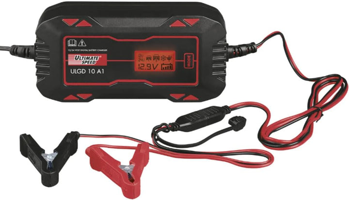 Ultimate Speed® KFZ Ladegerät ULGD 10 A1, 12V oder 24V / 20–300 Ah-Kapazität / 8 Programme