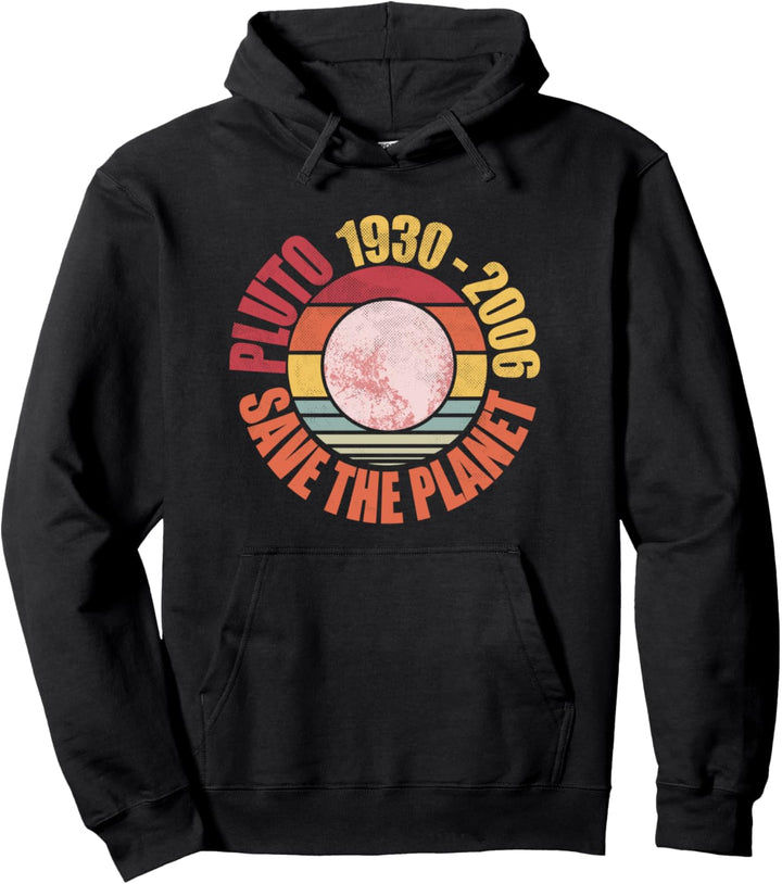 Speichern Sie Pluto Space Science Graphic Vintage Retro Pullover Hoodie