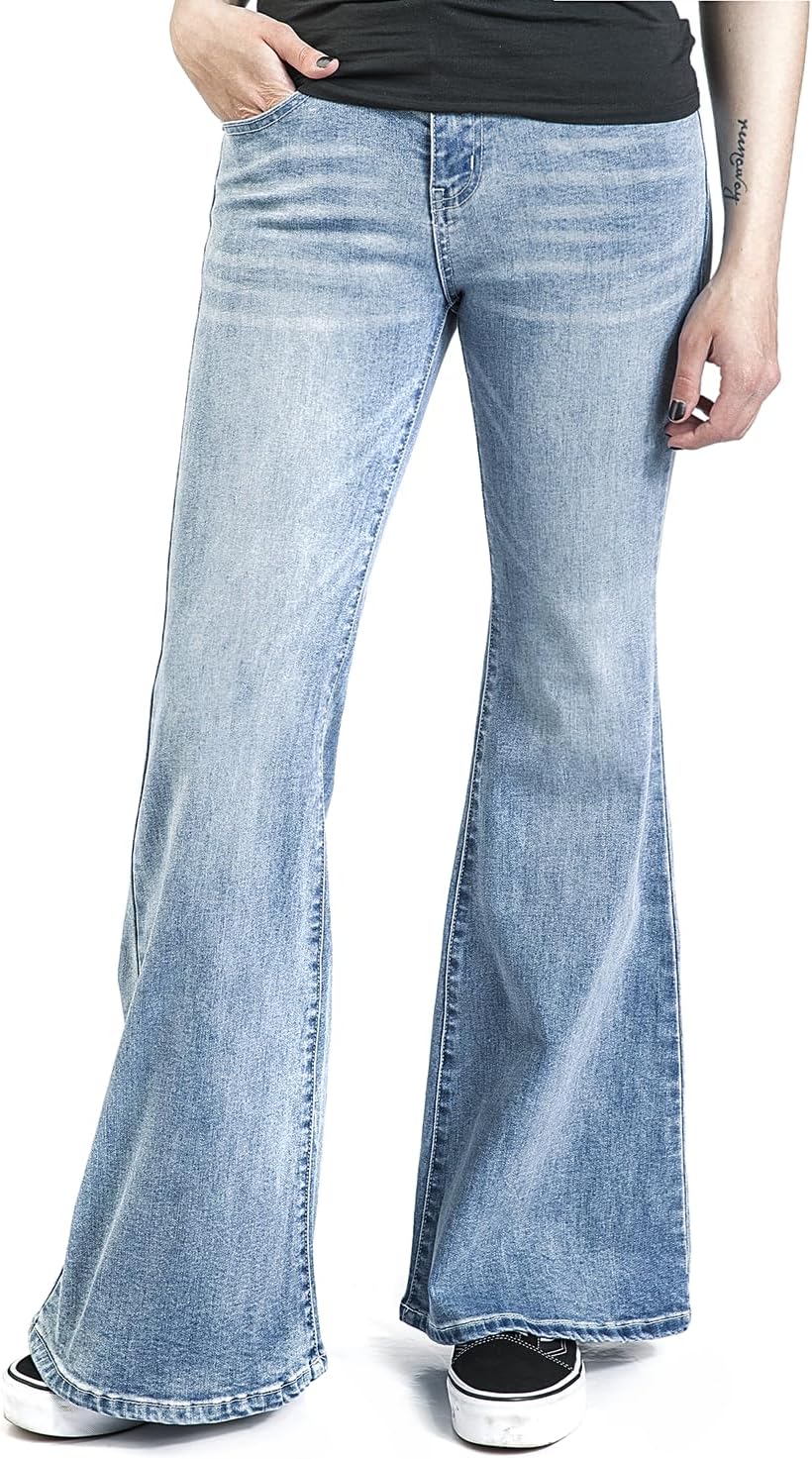 RED by EMP Damen hellblaue Jeans mit Schlag 29W / 32L Blau, 29W / 32L Blau