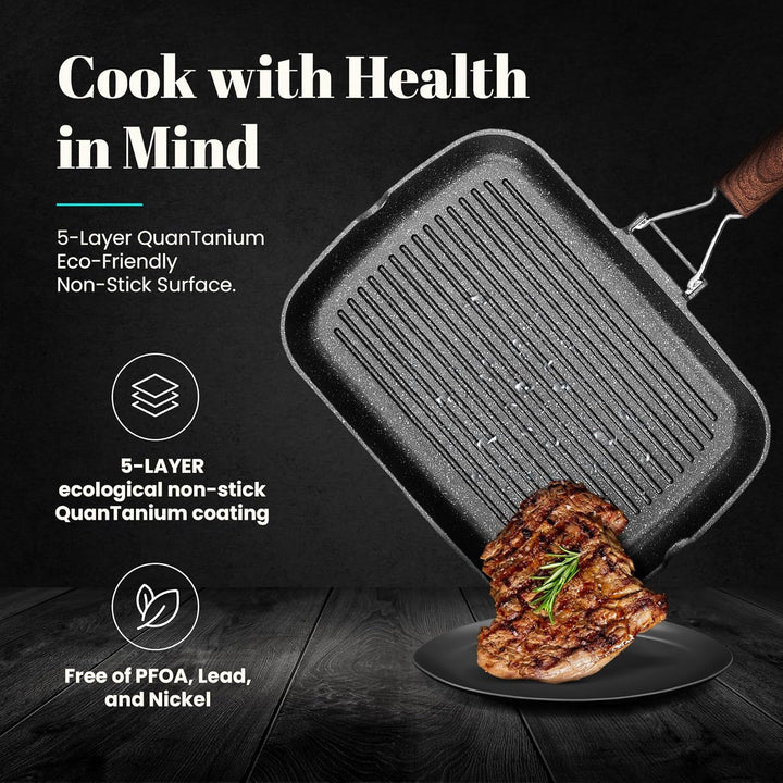 Wecook! Ecochef - Aluminium Non Stick Grill Pan - 34 X 24 cm, 34 X 24 cm