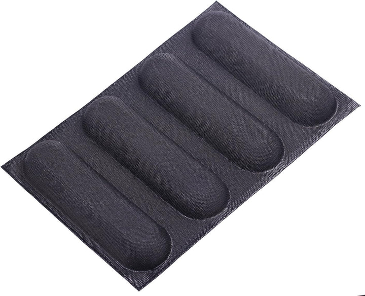 4-Mold Silikon Non-Stick perforiert Backen Matte Form Long Loaf Brot Schimmel 4 Hohlraum Ofen Pan