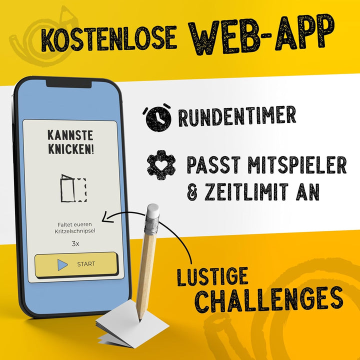 Kritzelpost - Das lustige Zeichenspiel für 4-16 Personen I Partyspiele für Erwachsene wie stille Pos