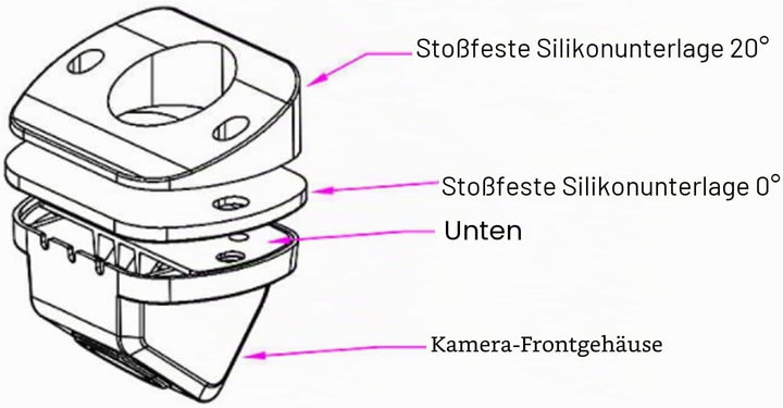 Seitenansichtkamera, Nachtsicht, 4-polig, Rückfahrkamera, Wasserdicht, IP68, Autotür Toter Winkel Se