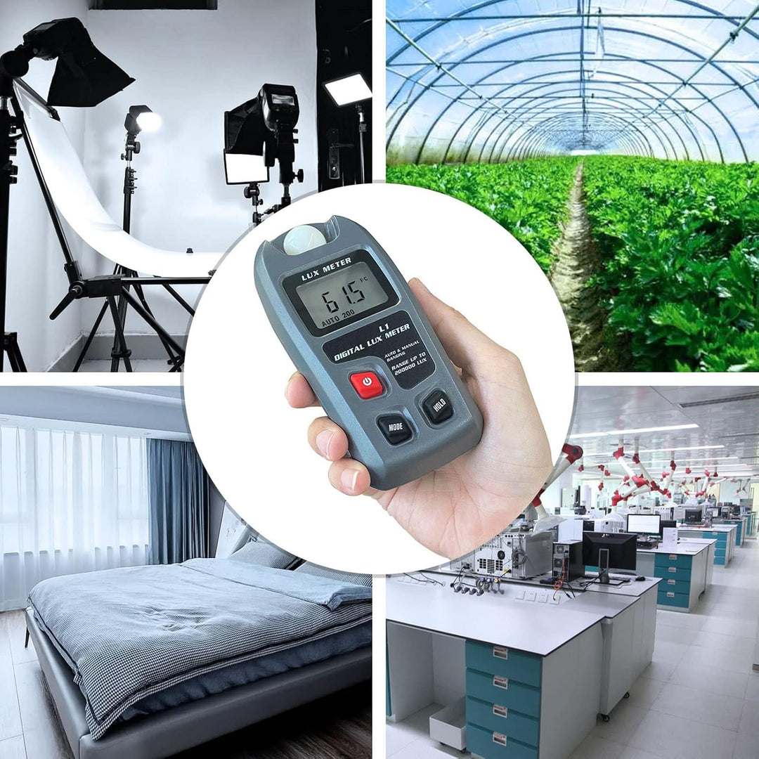 Digitales Luxmeter Lichtmessgerät Beleuchtungsstärkemesser Automatische Abschaltung LCD Display Hohe