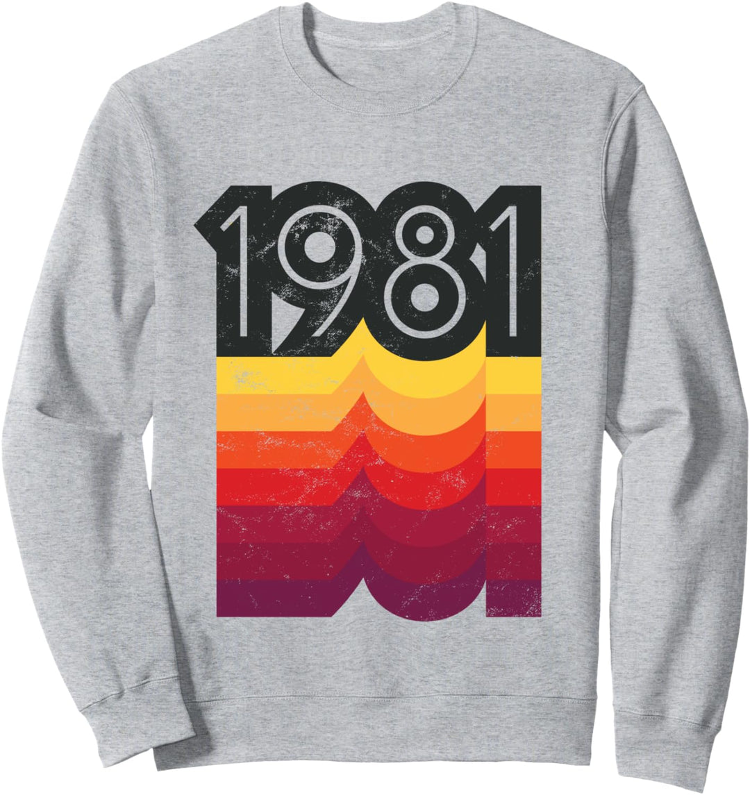 80er Jahre Stil Retro Geburtstag Vintage 1981 Sweatshirt
