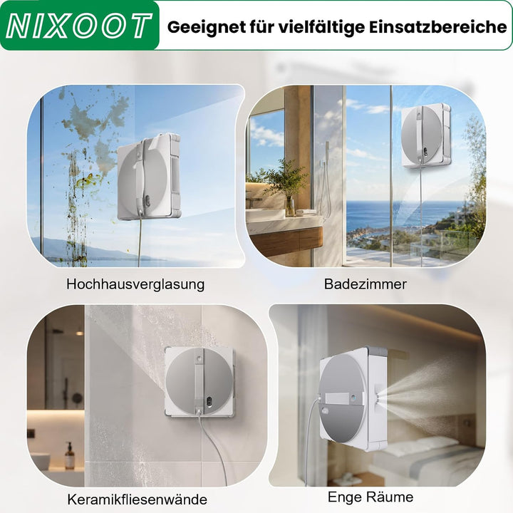 2 Stück Reinigungspad für ECOVACS WINBOT W3 OMNl Fensterputzroboter, Halterung Ersatzteile Mikrofase