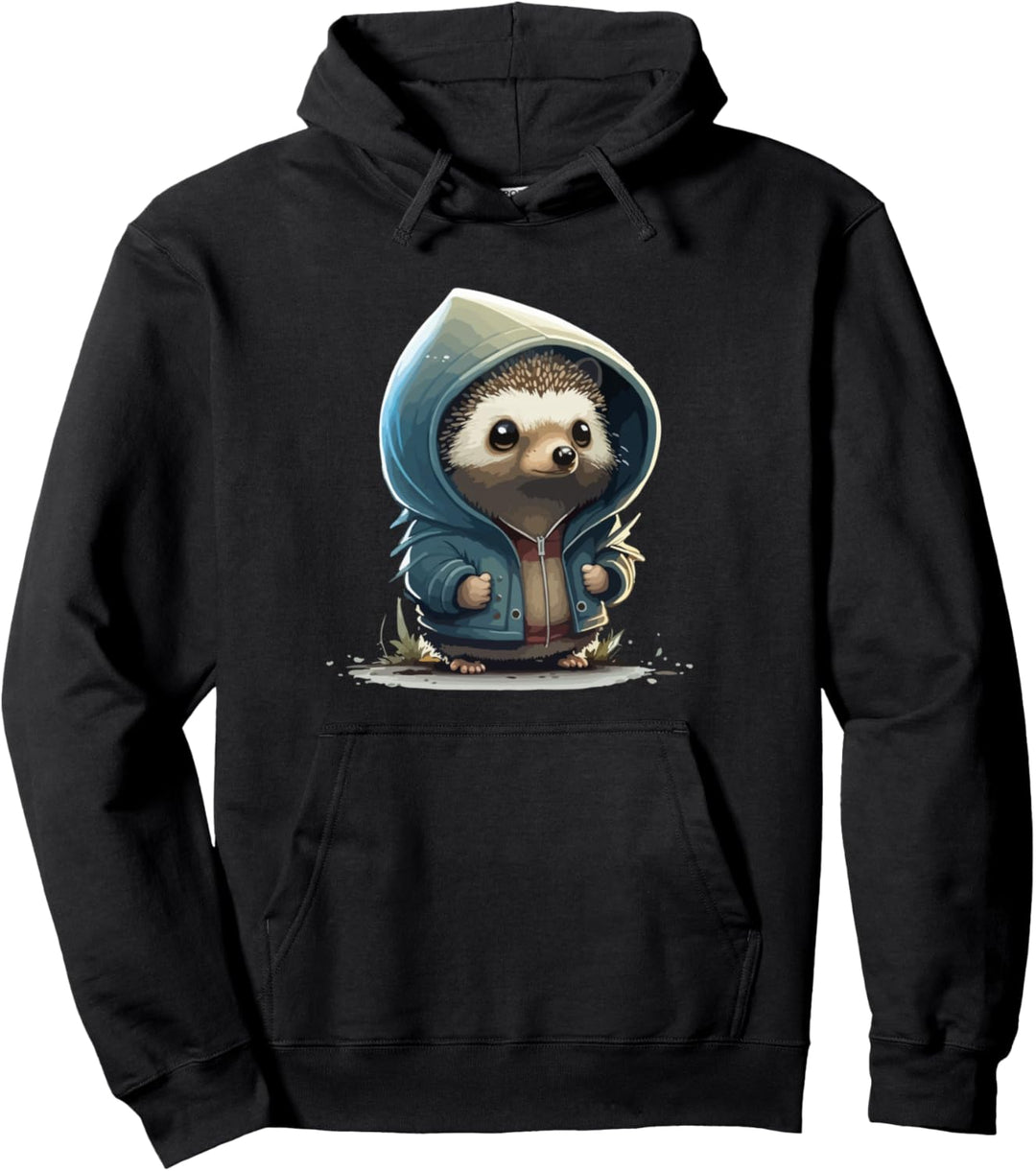 Retro Igel Pullover Hoodie