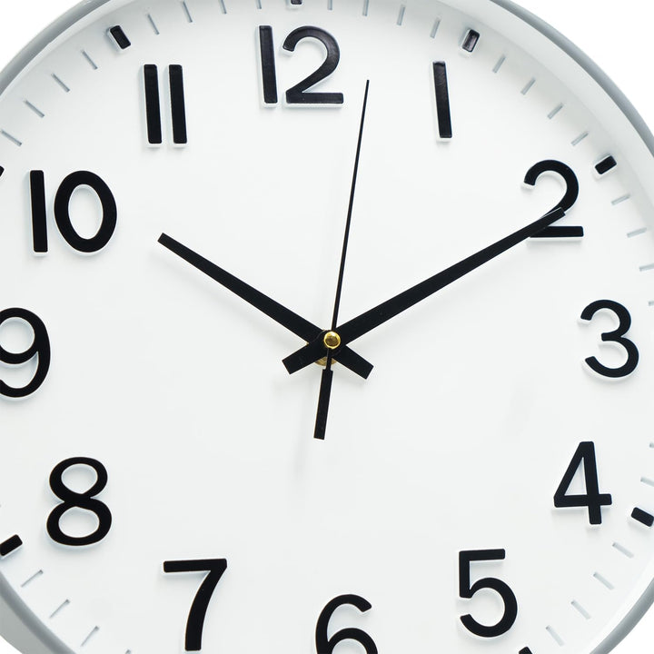 HZDHCLH 30cm Lautlos Wanduhr Schleichende Sekunde mit Arabisch Ziffer ohne Ticken für Dekoration Woh