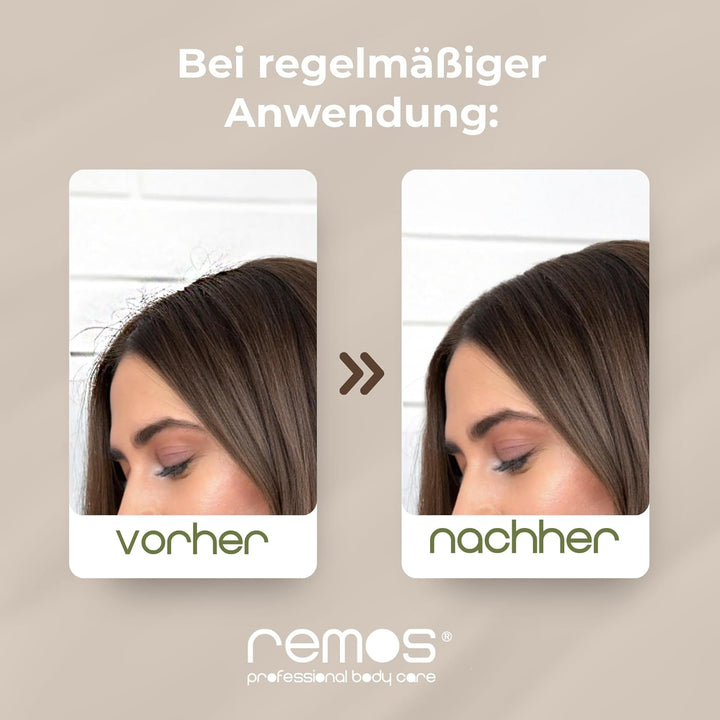REMOS Haarbürste mit 100% Wildschweinborste aus Birnbaumholz mit breitem Griff breit Birnbaumholz, b