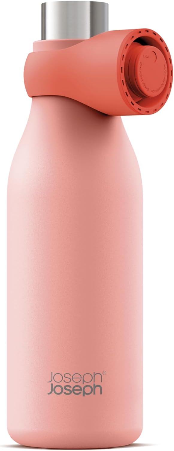 Joseph Joseph Loop™ Vakuumisolierte Trinkflasche 500 ml - Koralle Coral, Coral