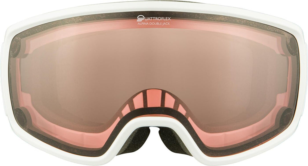 ALPINA Unisex - Erwachsene, DOUBLE JACK MAG Q Skibrille, moongrey, One size Einheitsgrösse Weiss, Ei