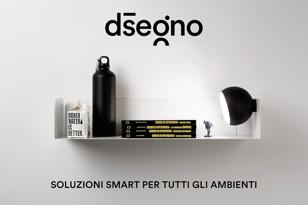 D-Segno Wandregal Metall - Regal Wand, Einzigartiges minimalistisches und modernes Design, Wandbuchh