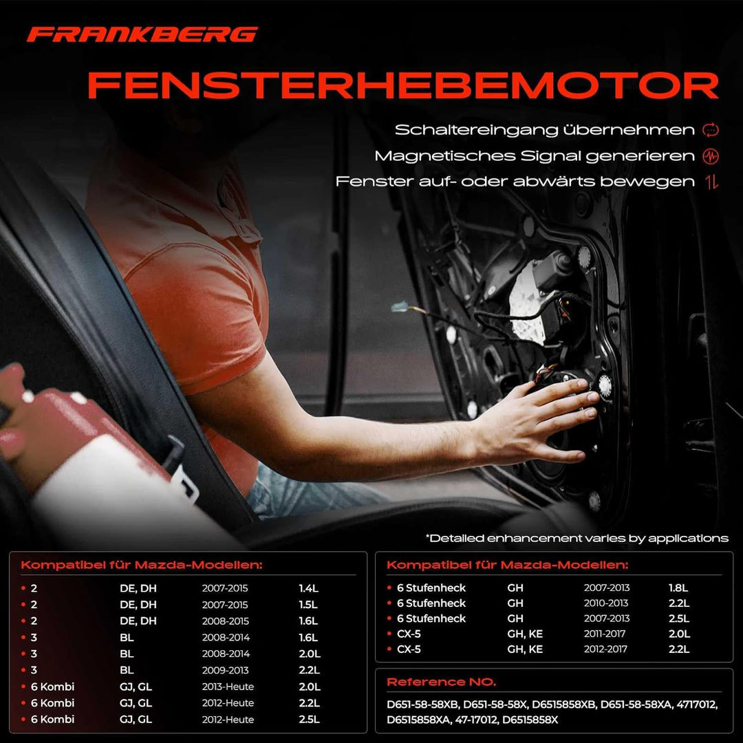 Fensterhebermotor Vorne oder Hinten Rechts 7-Polig für CX-5 GH KE 2 DE DH 3 BL 6 GH GJ GL 2008-2016