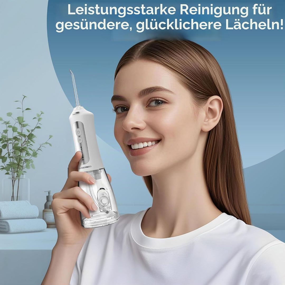 BarberBoss Water Flosser, Plaque-Entferner für Zähne, Munddusche, elektrischer Zahnseide-Apparat, Za