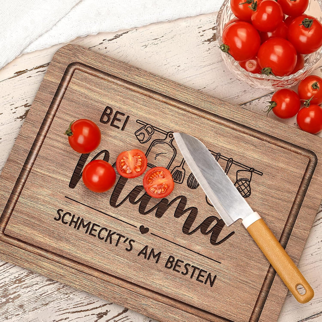 Mama Geschenk, Schneidebrett aus Holz Geburtstagsgeschenk für Mama, Holzschneidebrett aus Massiver A