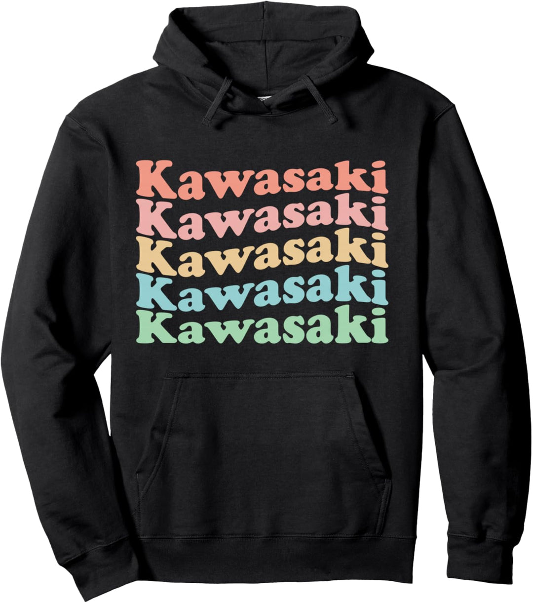 Vintage 70er Jahre Japan Hippie City - Retro Kawasaki Pullover Hoodie