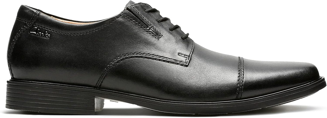 Clarks Herren Tilden Cap Derbys 39.5 EU Schwarzes Leder, 39.5 EU Schwarzes Leder