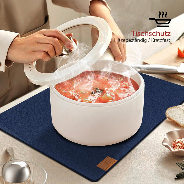 Tischsets Abwaschbar Platzsets aus Filz 18er Set, Abwischbar Tischsets, Hitzebeständig rutschfest Pl
