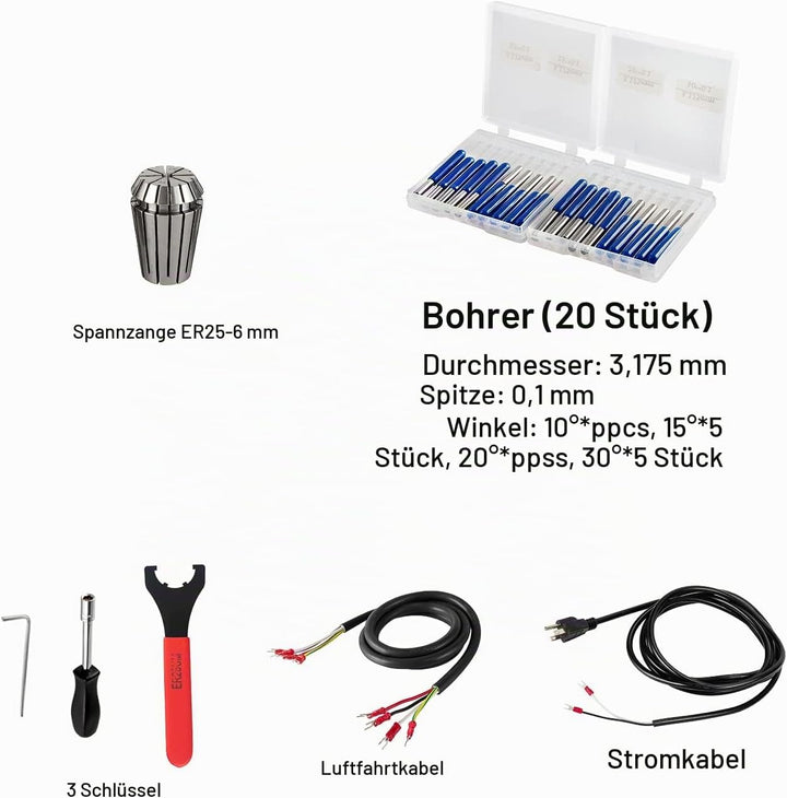 CNC Spindel Motor Kits, 220V 4KW 4000W Luftgekühlte Spindel Quadratische CNC Motor 220V 4KW VFD und
