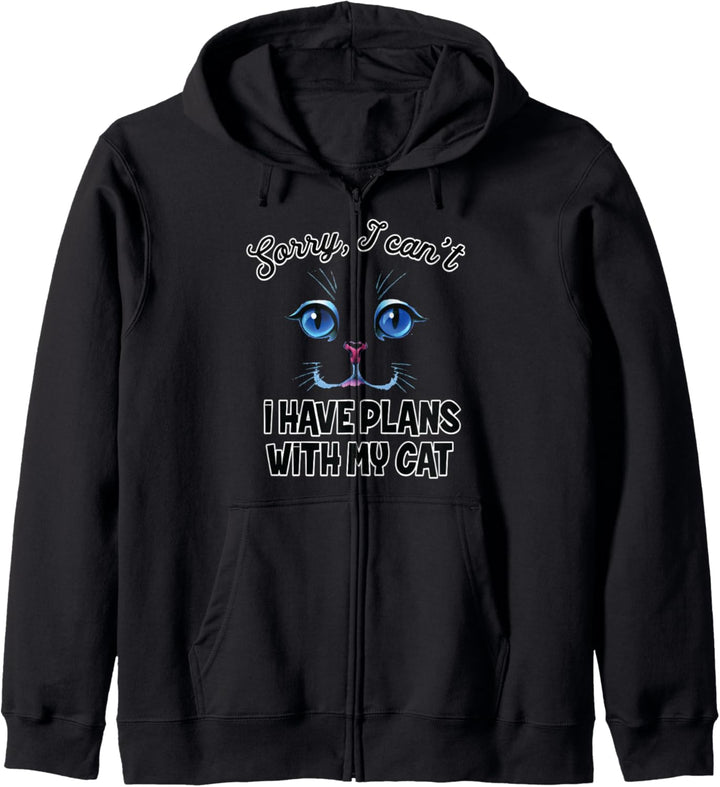 Sorry Kann Nicht Pläne Mit Katze Miezekatzen Fan Kätzchen Kapuzenjacke