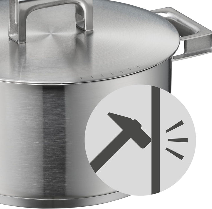 WMF Ultimate Cool Kochtopf gross 24 cm, Edelstahldeckel, Fleischtopf Induktion 5,7l, Cromargan Edels