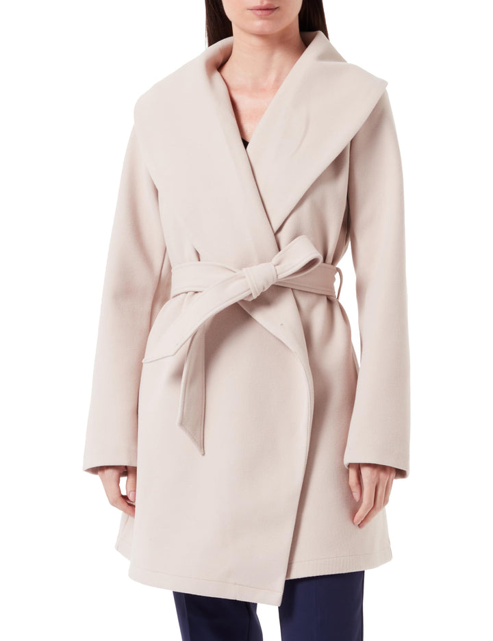 Vila Damen Vipoko L/S Collar Coat/Pb Kurzmantel, Doeskin