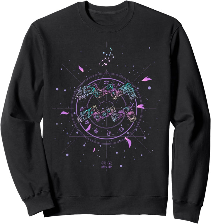 Aquarius Zodiac Sign Floral Flower January February Birthday Sweatshirt