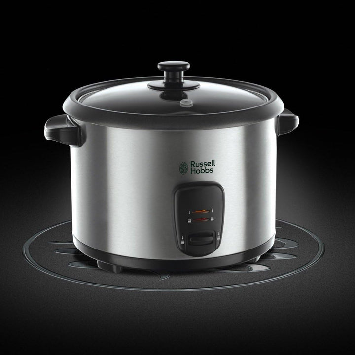 Russell Hobbs Reiskocher [1,8l] inkl. Dampfgarer -Einsatz (Warmhaltefunktion, antihaftbeschichteter