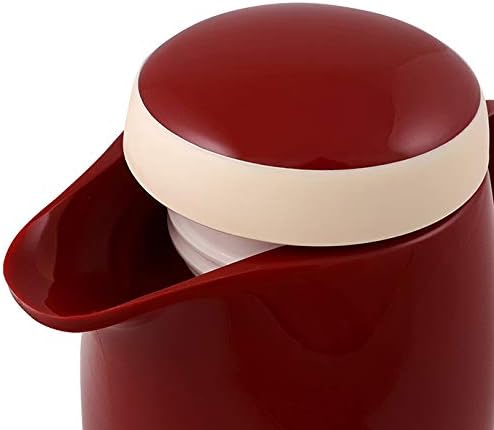 Helios Isolierkanne Wave, 1,5 Liter, Kunststoff, rot, Drehverschluss, spülmaschinenfest Rot 1,5 Lite