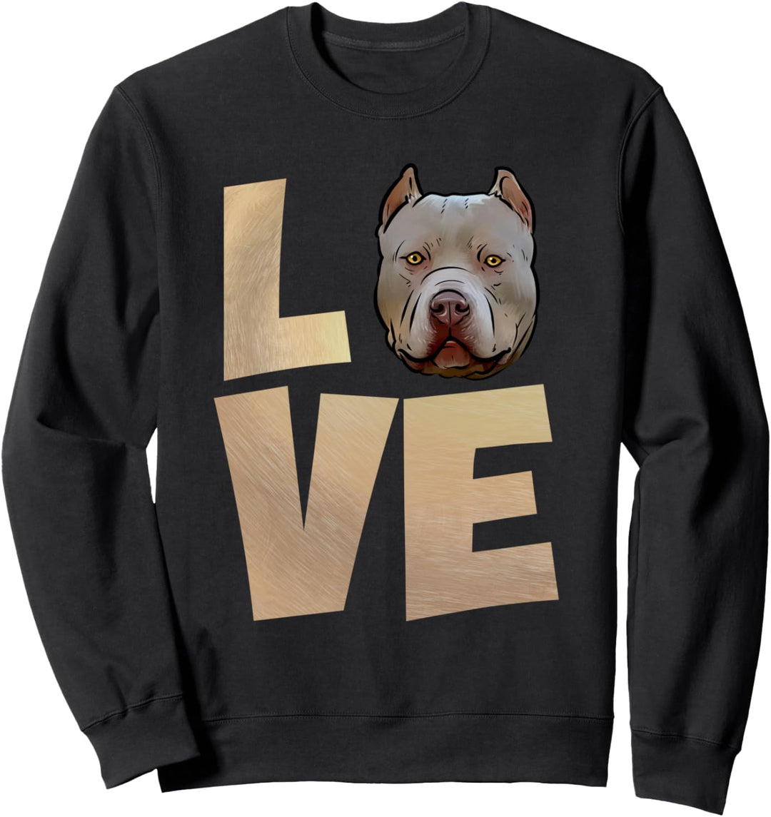 Pitbull Terrier Hund Hunderasse Damen Herren Sweatshirt