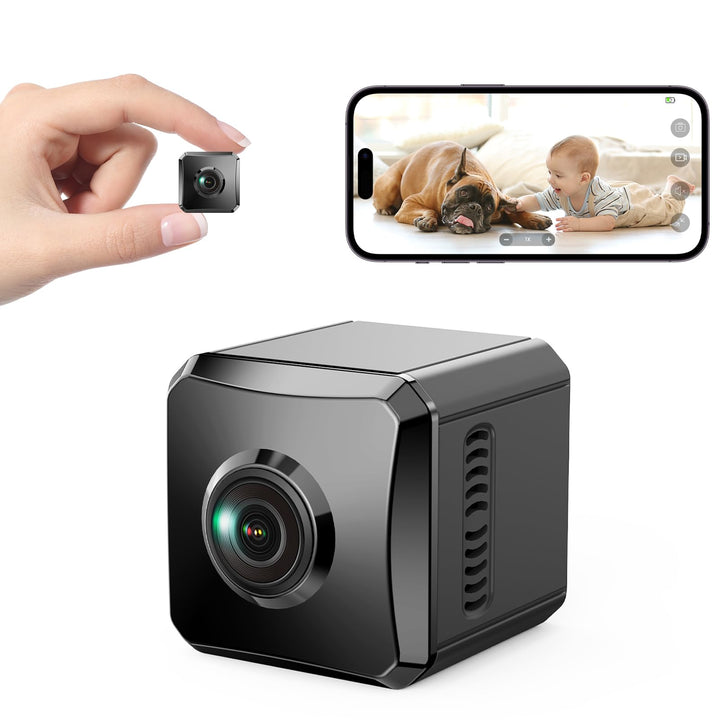Mini Kamera WLAN 1080P HD Überwachungskamera Innen WiFi Kleine Sicherheitskamera mit Live Übertragun