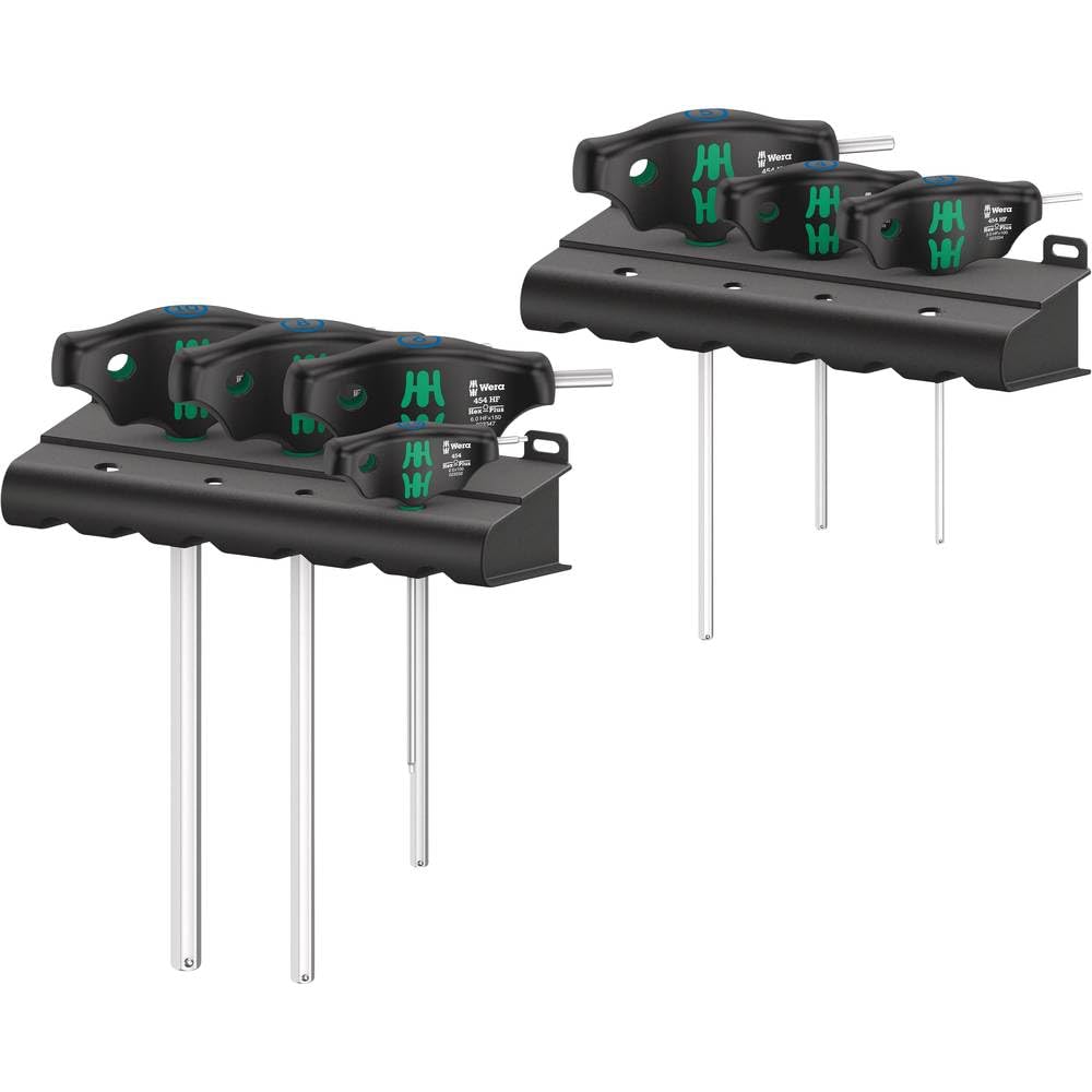 Wera 05023450001 454/7 HF Set 1, Quergriff-Schraubendrehersatz, Hex-Plus mit Haltefunktion, 7-teilig