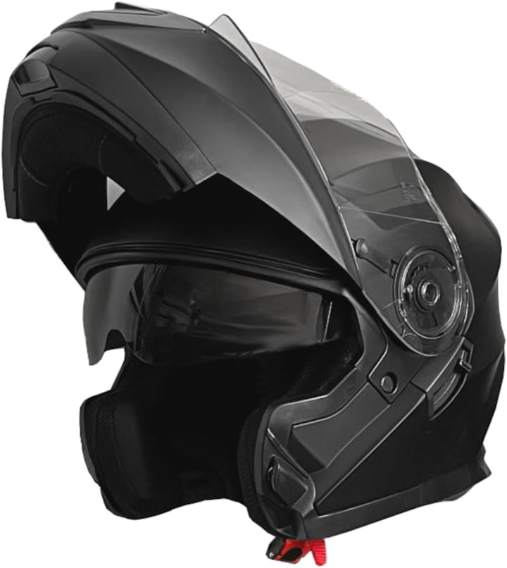 RALLOX Klapphelm Motorradhelm 160 matt schwarz Grösse M Sturzhelm Helm Rollerhelm, M