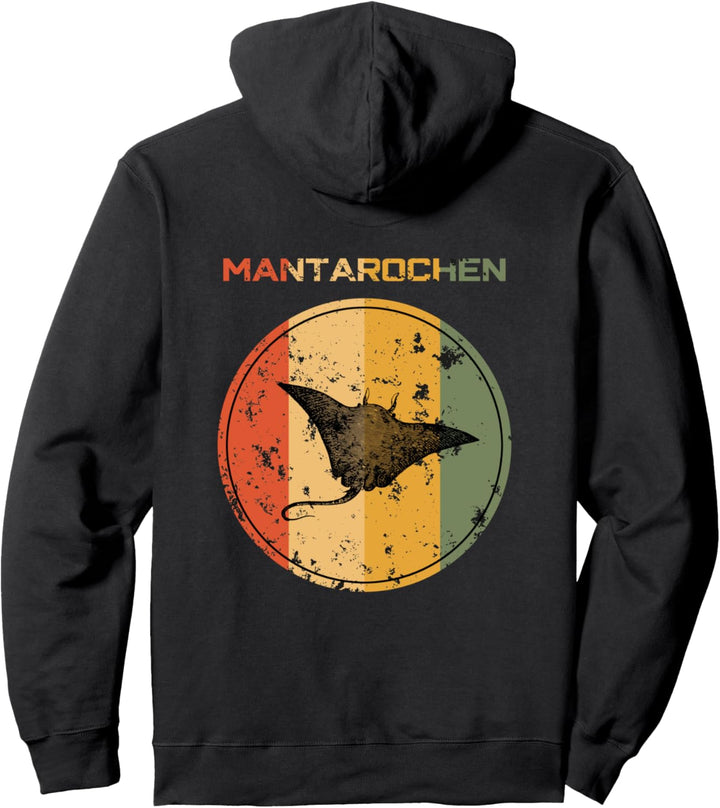 Hochseeangeln Mantarochen Lustig Retro Fisch Ausrüstung Meer Pullover Hoodie