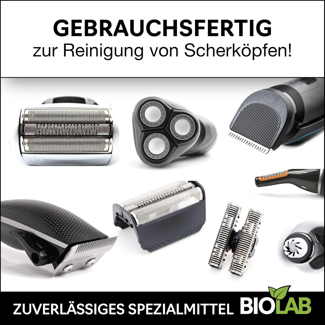 BIOLAB Bio Scherkopfreiniger (1000 ml) Nachfüllflüssigkeit für Clean & Renew, passend für Braun Seri