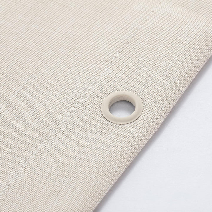 Premium Duschvorhang Leinen Stoff Textil 200 x 180 Wasserdicht Anti-Schimmel für Badezimmer Beige 18