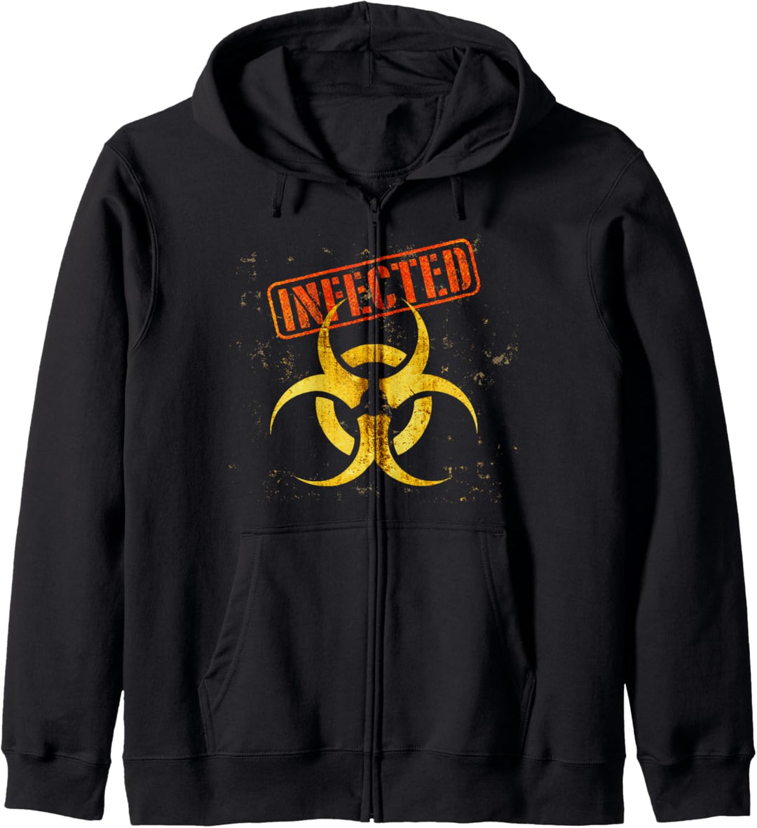 Infected Biohazard Symbol, Zombie Apocalypse, Grunge Style Kapuzenjacke