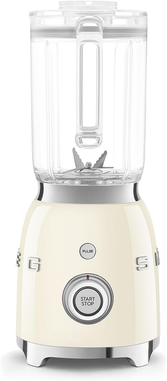 SMEG, BLF03CREU, 1,5 l Standmixer, 4 -Geschwindigkeitsstufen, 4 Automikprogramme, Abnehmbare Doppelk