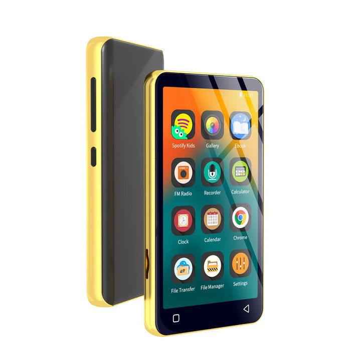 MP3-Player mit Bluetooth und WLAN, 4"-Voll-Touchscreen MP4 - mit Spotify, Android-Streaming-Musikpla