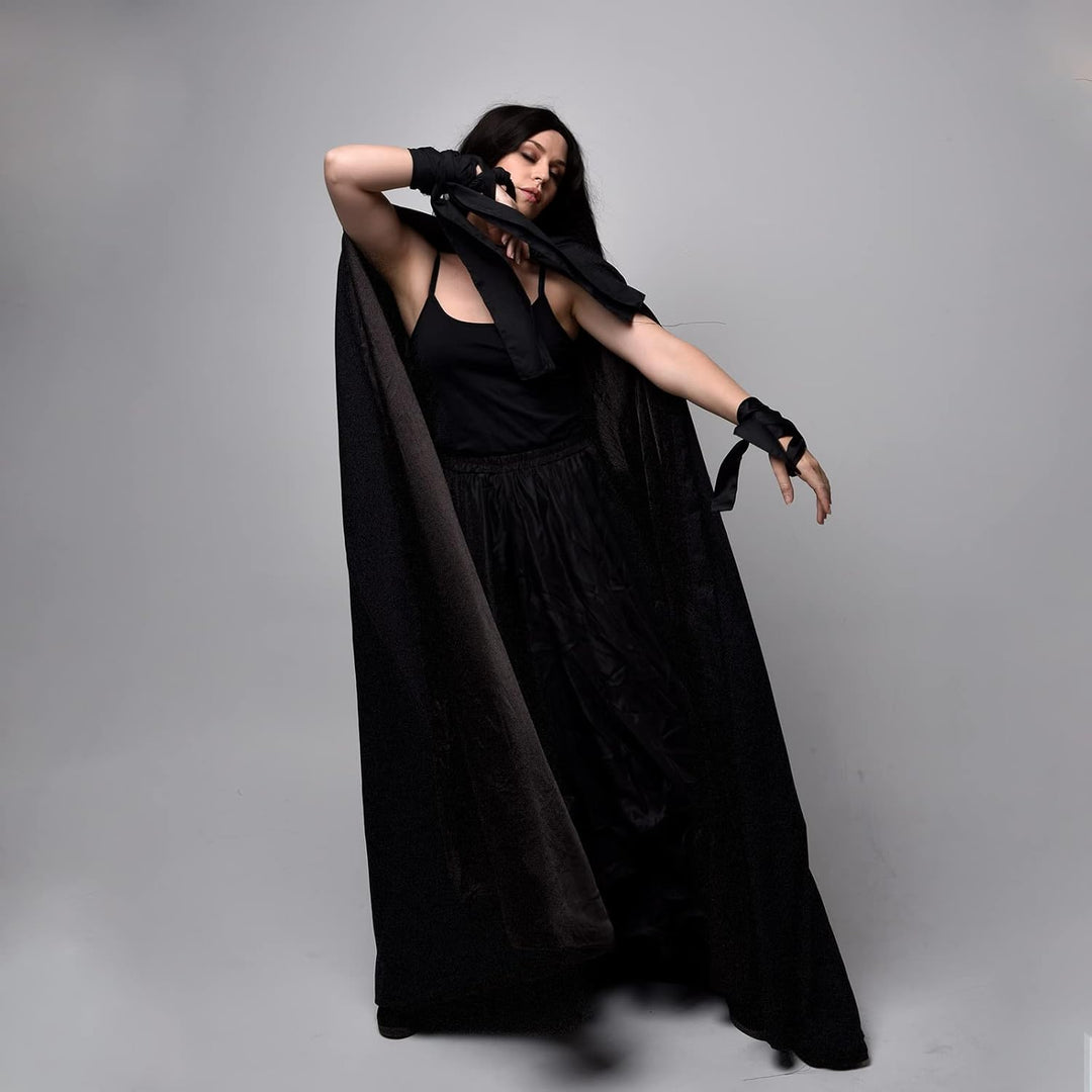 Halloween kostüm, Umhang Halloween Unisex umhang Cosplay kostüm Samt Kapuzenumhang Schwarz XL, Schwa