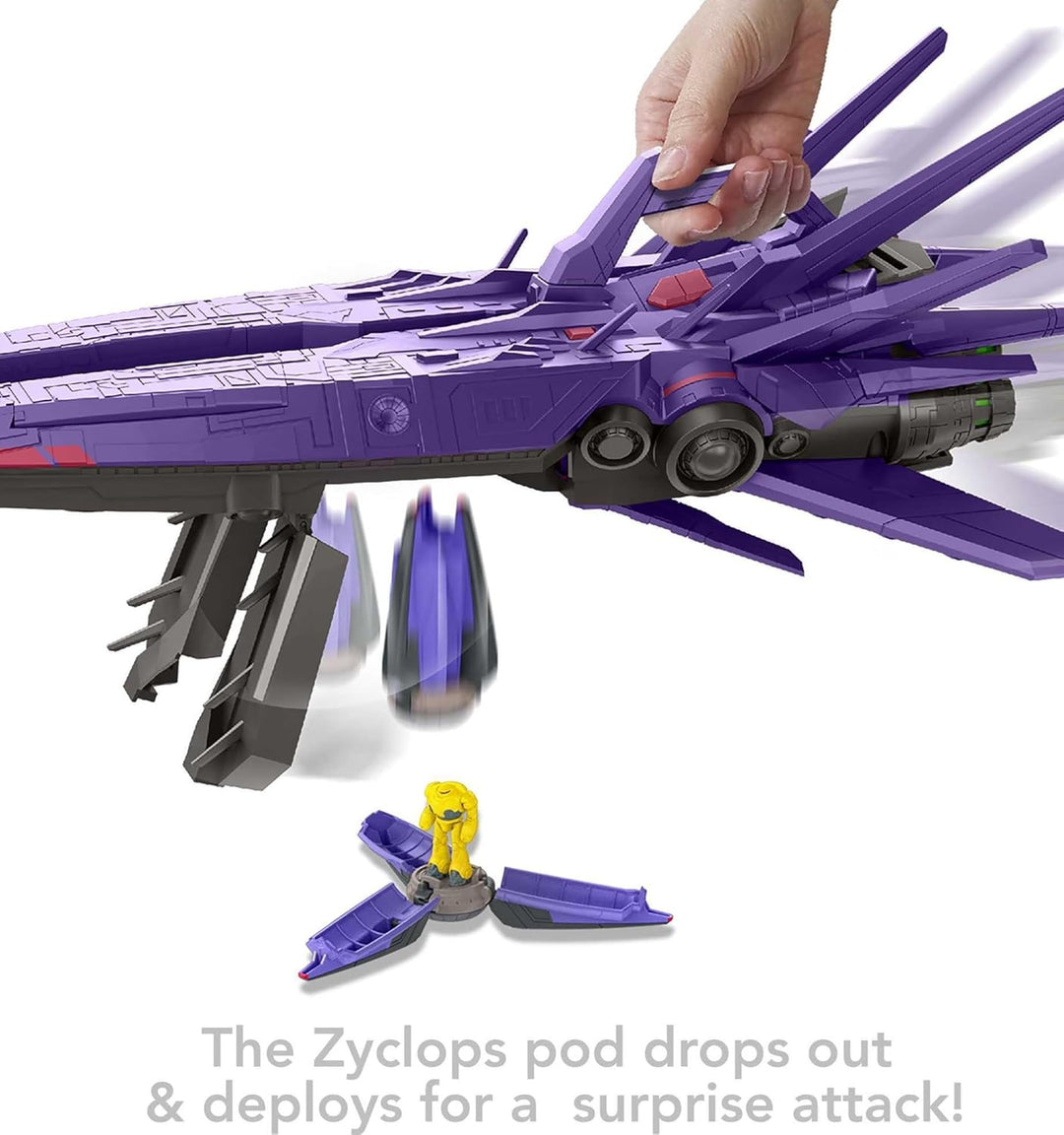 Buzz Lightyear HJW47 - Disney Pixar Lightyear Hyperspeed-Serie Zurgs Mutterschiff, 60 cm langes Raum