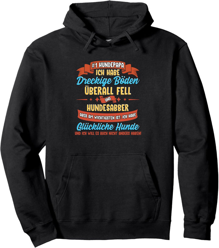 Bester Hundepapa Hund Spruch Lustig Herrchen Pullover Hoodie