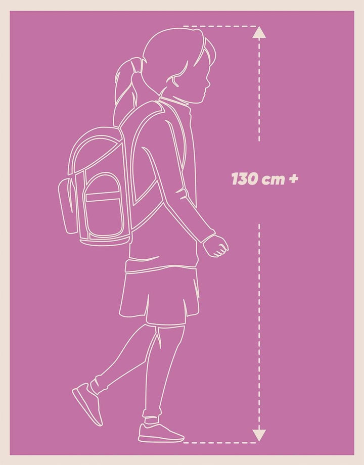 Baagl Schulrucksack Set Mädchen 3 Teilig, Schultasche ab 3. Klasse, Grundschule Ranzen mit Brustgurt