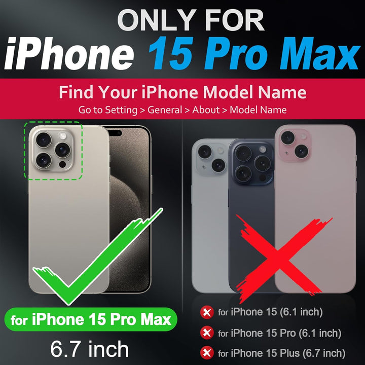 SHIELDON Hülle für iPhone 15 Pro Max Handyhülle Schutzhülle [Echtleder] [Kabellos Laden] [Elegant Au