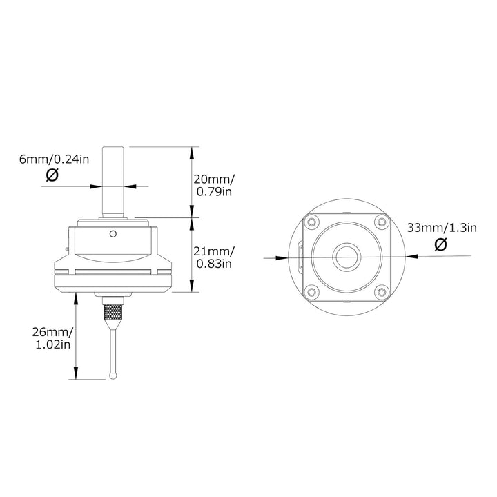 3D-Kantensucher, Multifunktionaler CNC-3D-Kantentaster mit Hoher Genauigkeit, mit Wolframstahlspitze