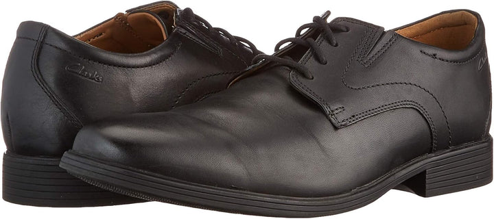 Clarks Herren Whiddon Step Slipper 41 EU Weit Black Leather, 41 EU Weit Black Leather