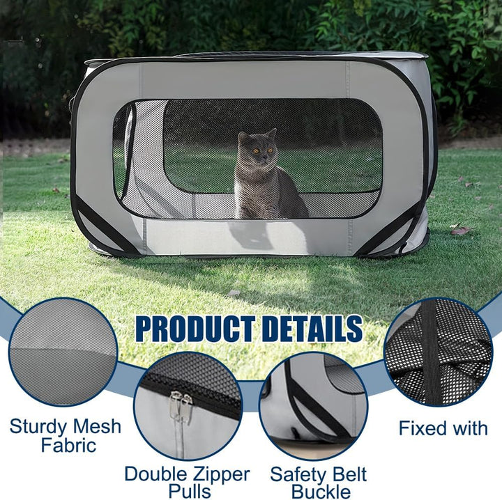 Hundetransportbox Faltbar Hundebox Auto, Transportbox Hund & Katze bis 29,5 kg, Oxford Stoff Hundebo